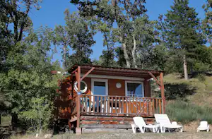 Camping Domaine Naturiste des Lauzons - Außenansicht Mobilheim