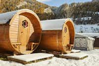 Camping Dreiländereck - Mobilheimen im Schnee