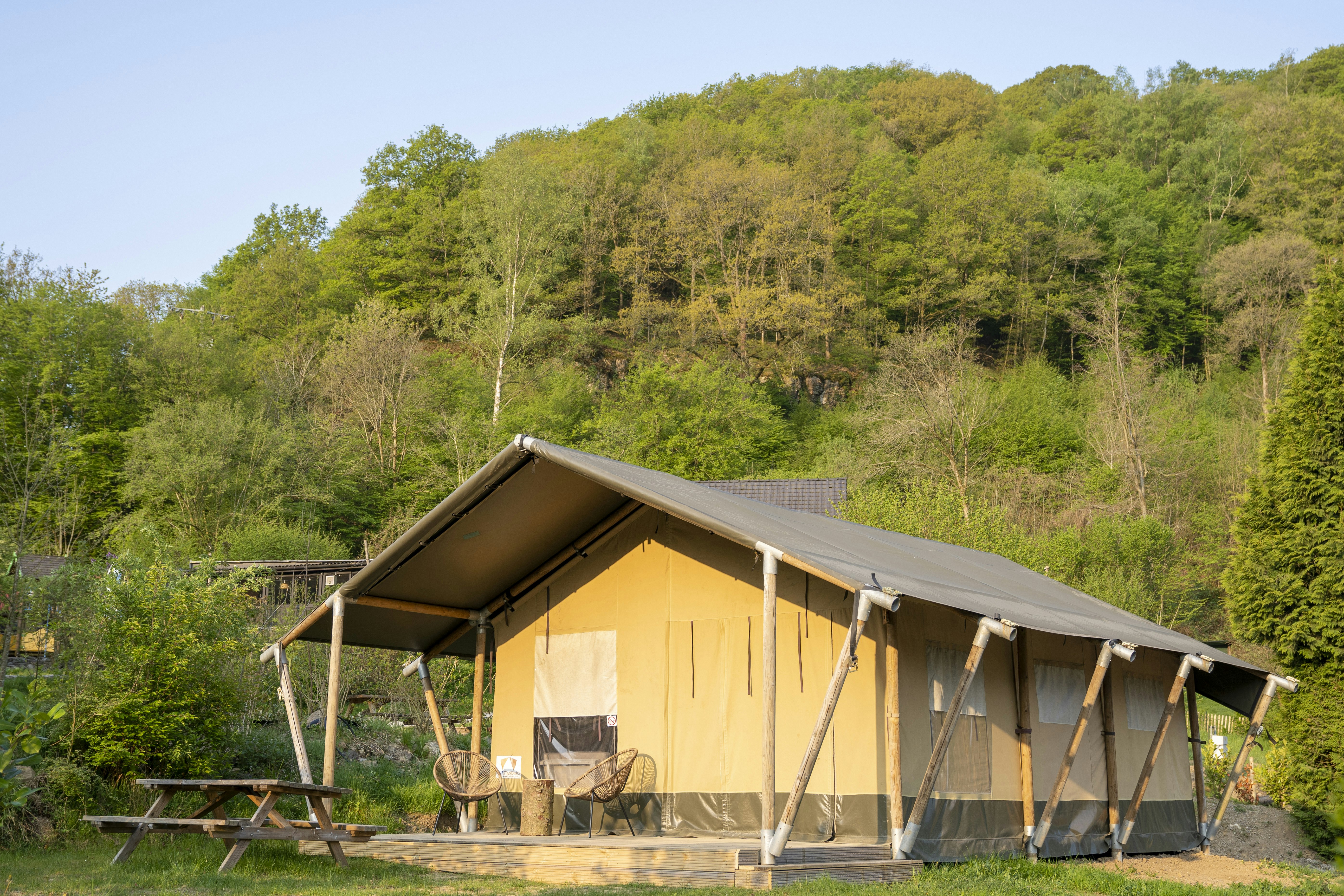 Domaine du Bocq  Camping du Bocq - Außenansicht Glamping Zelt