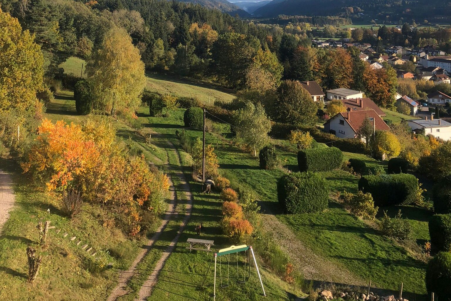Camping du Château  - Luftaufnahme des Campingplatzes
