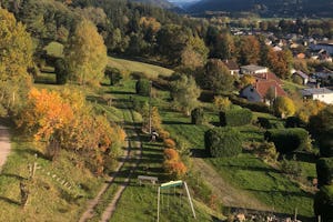 Camping du Château - Luftaufnahme des Campingplatzes