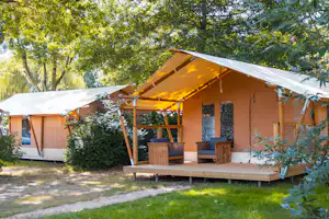 Camping Seasonova du Chene Camping Du Chene - Glamping Zelt Außenansicht