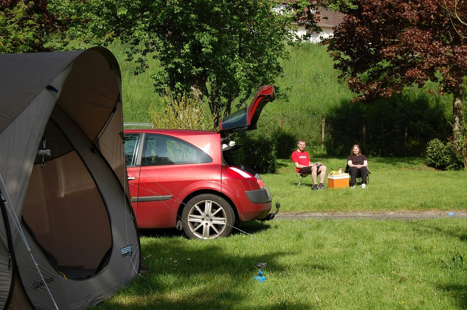 Camping du Château - Standplätze auf dem Campingplatz