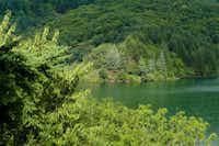 Camping Lac de Villefort - Blick auf den See umgeben von Wald