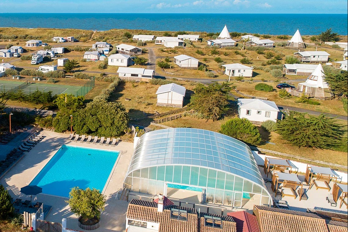 Camping Domaine Le Midi - Campingplatz aus der Vogelperspektive