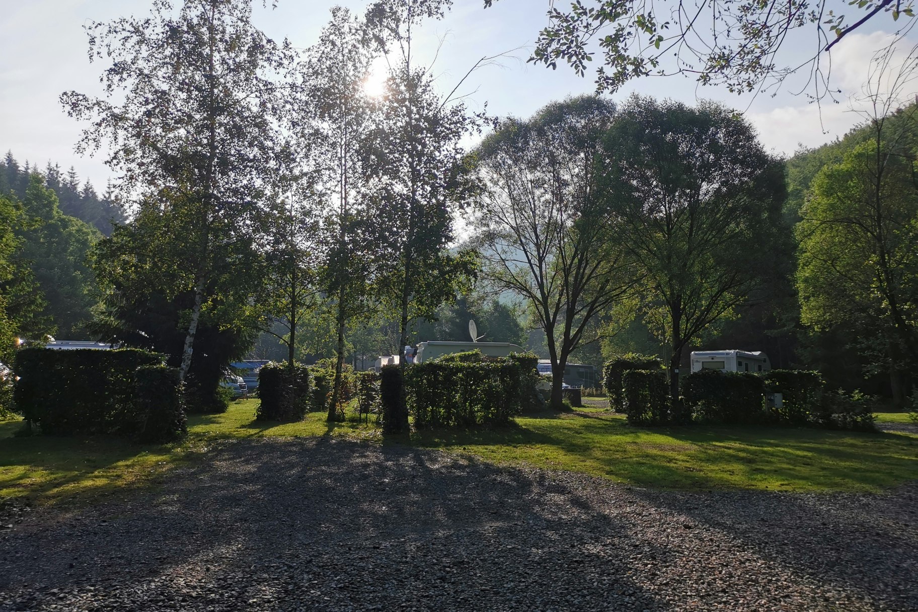 Camping du Moulin - Wohnmobil- und  Wohnwagenstellplätze auf dem Campingplatz