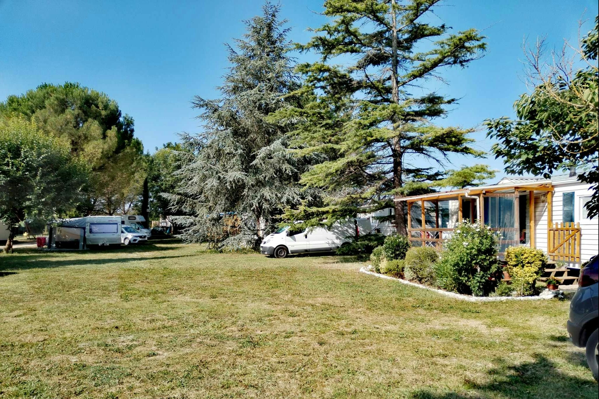 Camping Du Pas Des Biches - Außenansicht eines Mobilheims