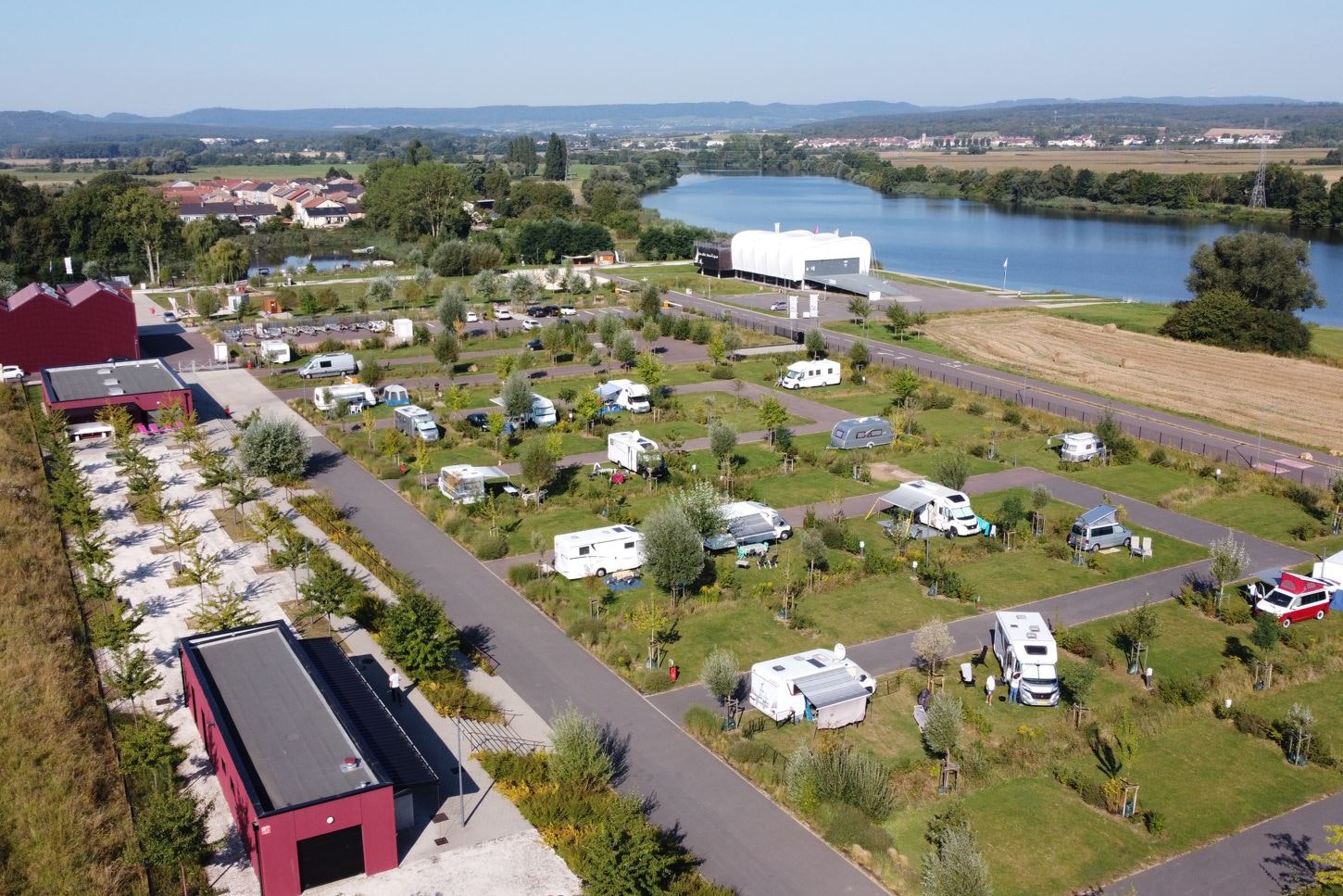 Camping du Port  - Luftaufnahme des Campingplatzes