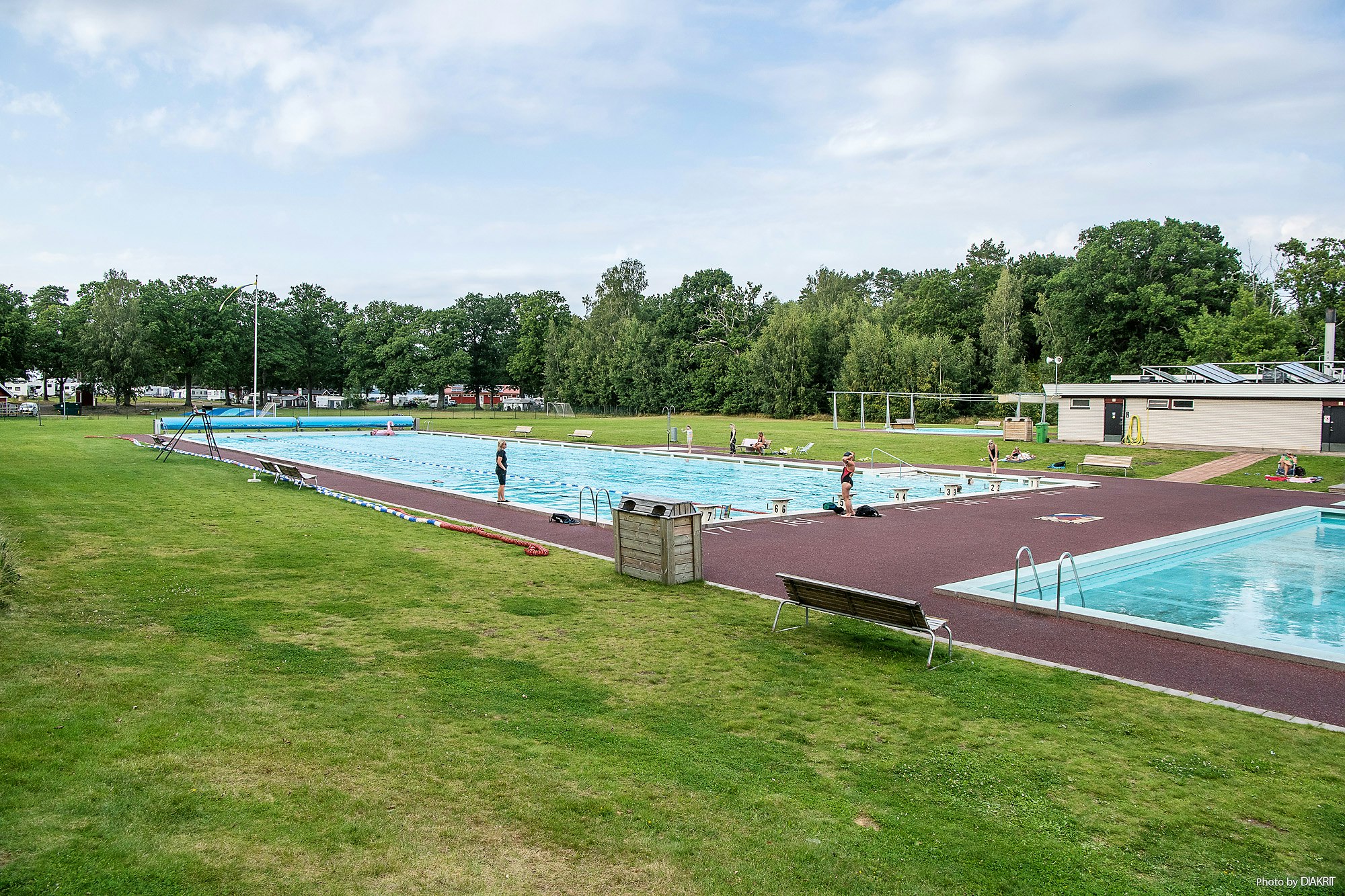 First Camp Ekudden-Mariestad - Freibad mit verschiedenen Becken auf dem Campingplatz