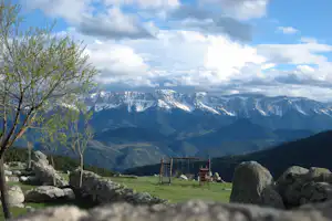 Camping el Cortal del Gral - Spielplatz mit Panoramablick auf dem Campingplatz