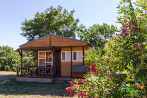 Camping El Molino - Mobilheime auf der Wiese des Campingplatzes
