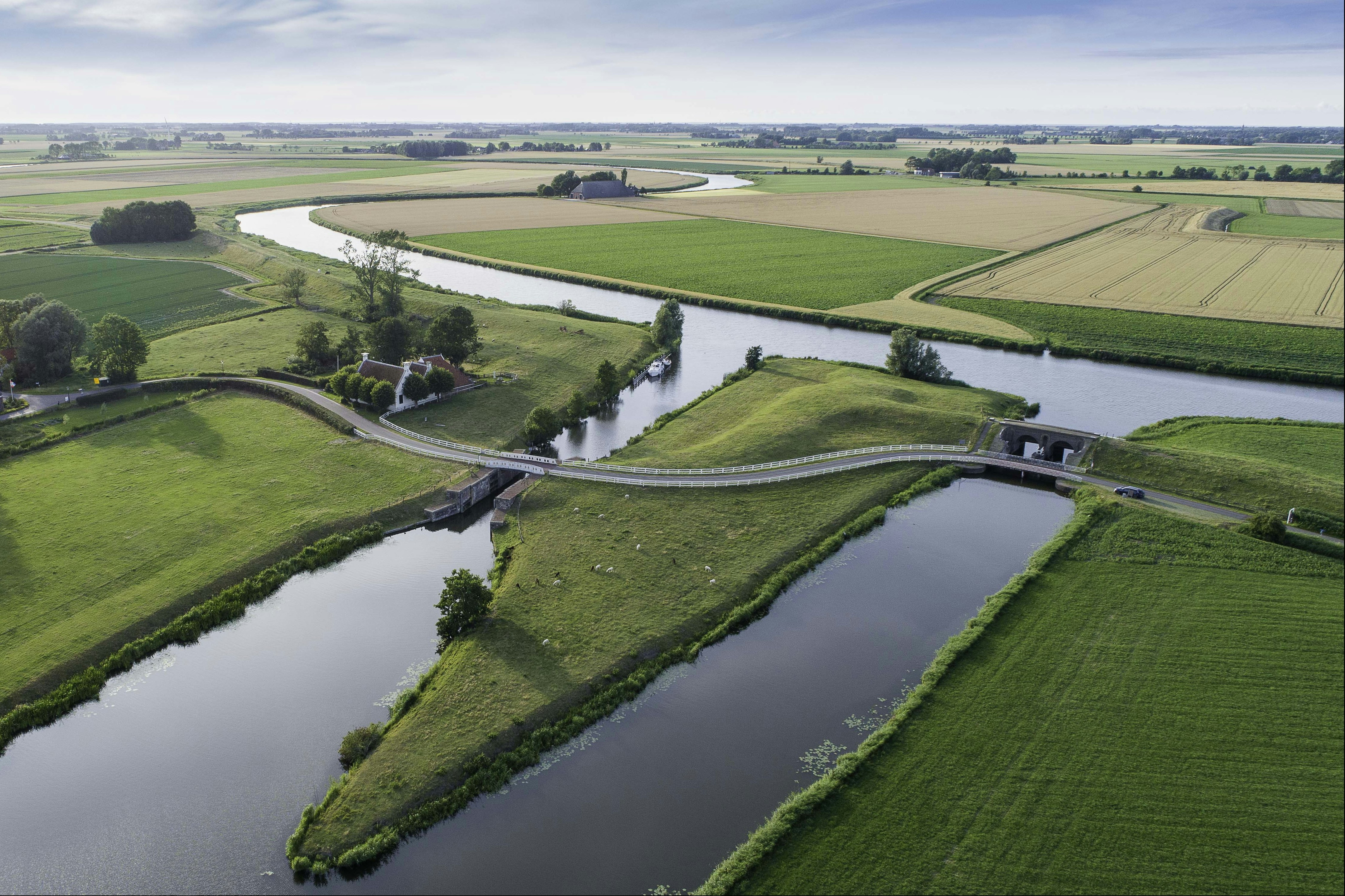 Camping en Jachthaven Aduarderzijl  - Campingplatz aus der Vogelperspektive