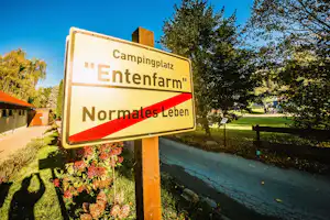 Camping Entenfarm - Eingang des Campingplatzes