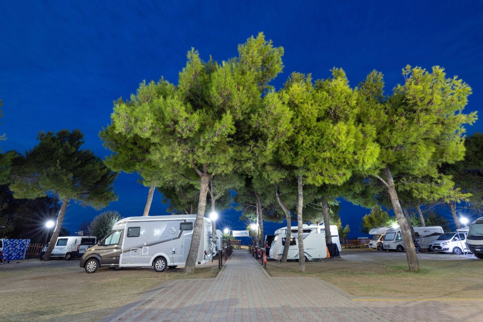 Camping Euro 92 - Standplätze zwischen den Bäumen auf dem Campingplatz