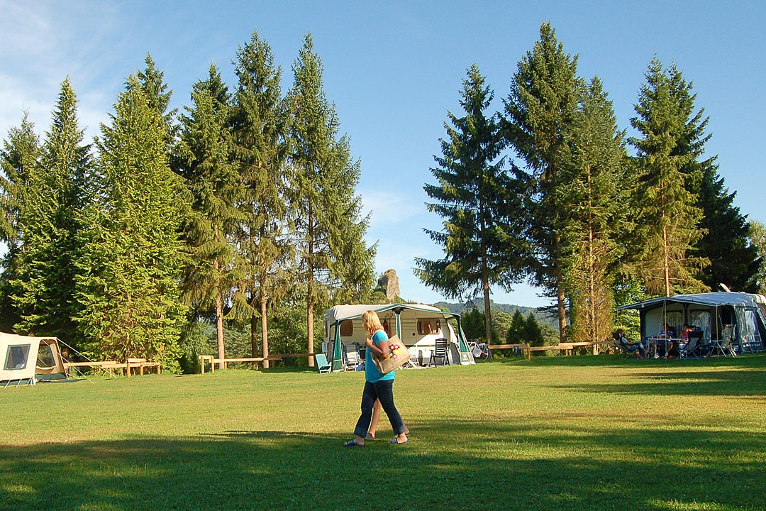 Camping Felsenhof - Standplätze auf der Wiese auf dem Campingplatz