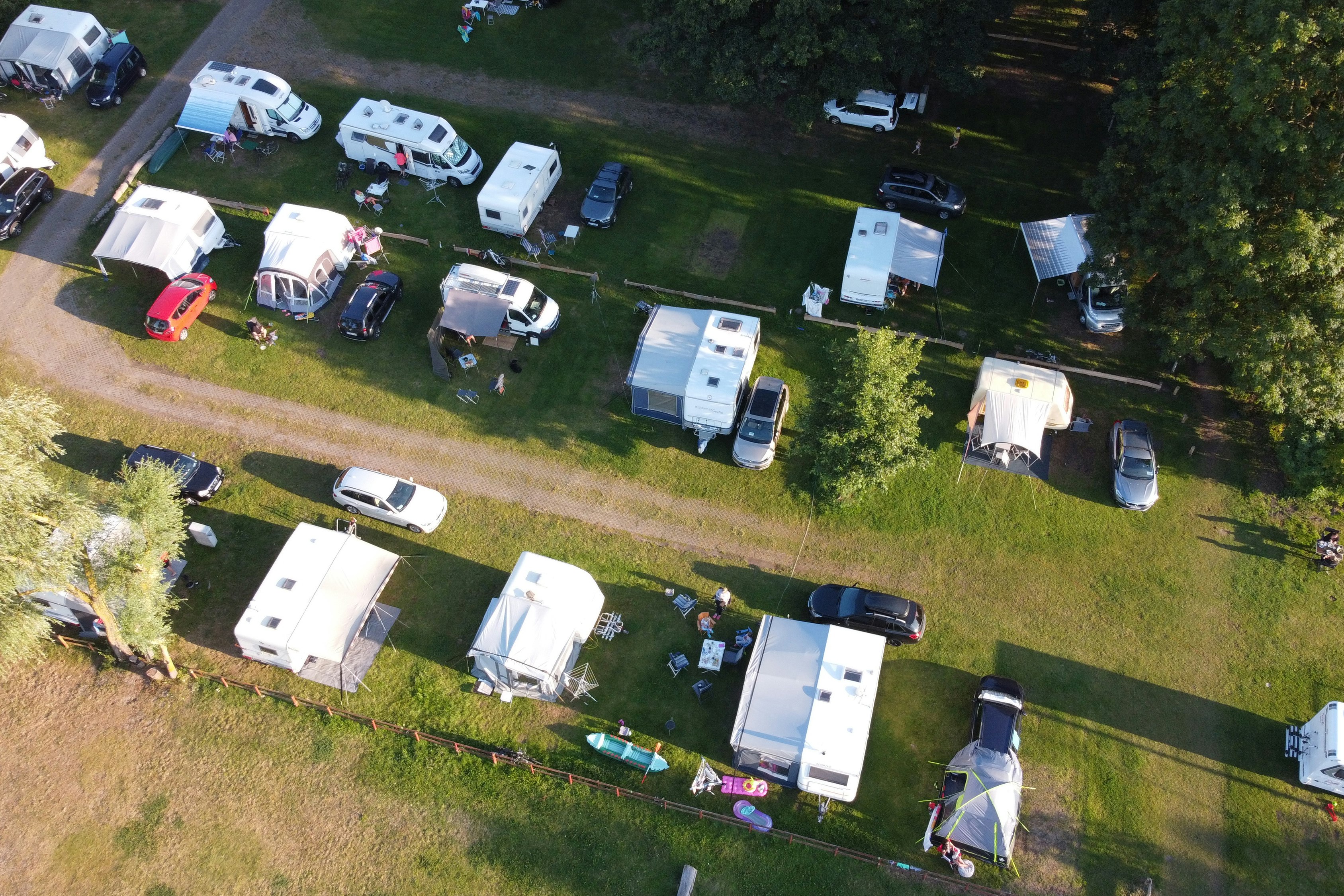 Ferienpark Ueckermünde-Bellin - Blick auf die Standplätze