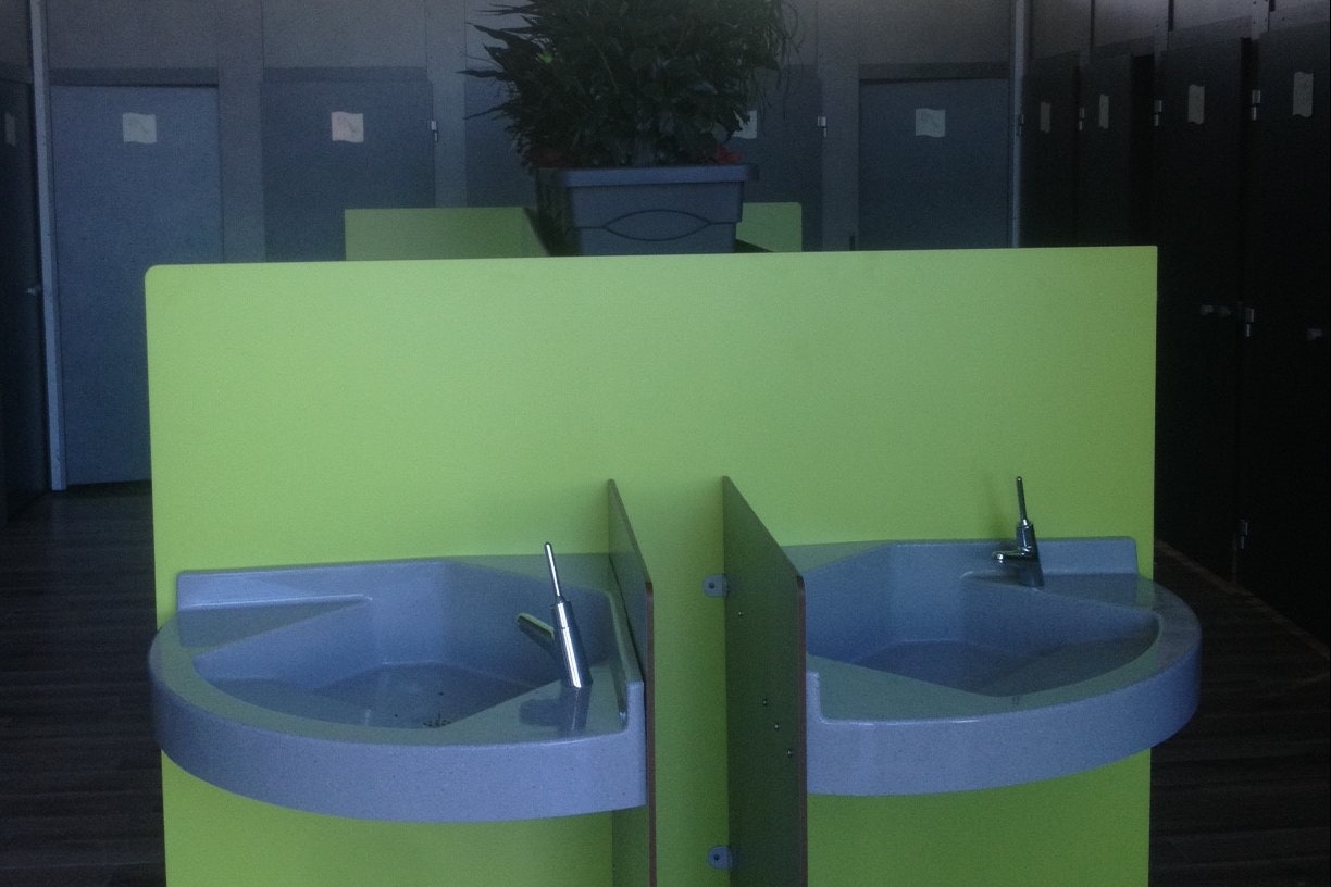 Camping Ferme des Saules  - Innenansicht des Sanitärgebäudes