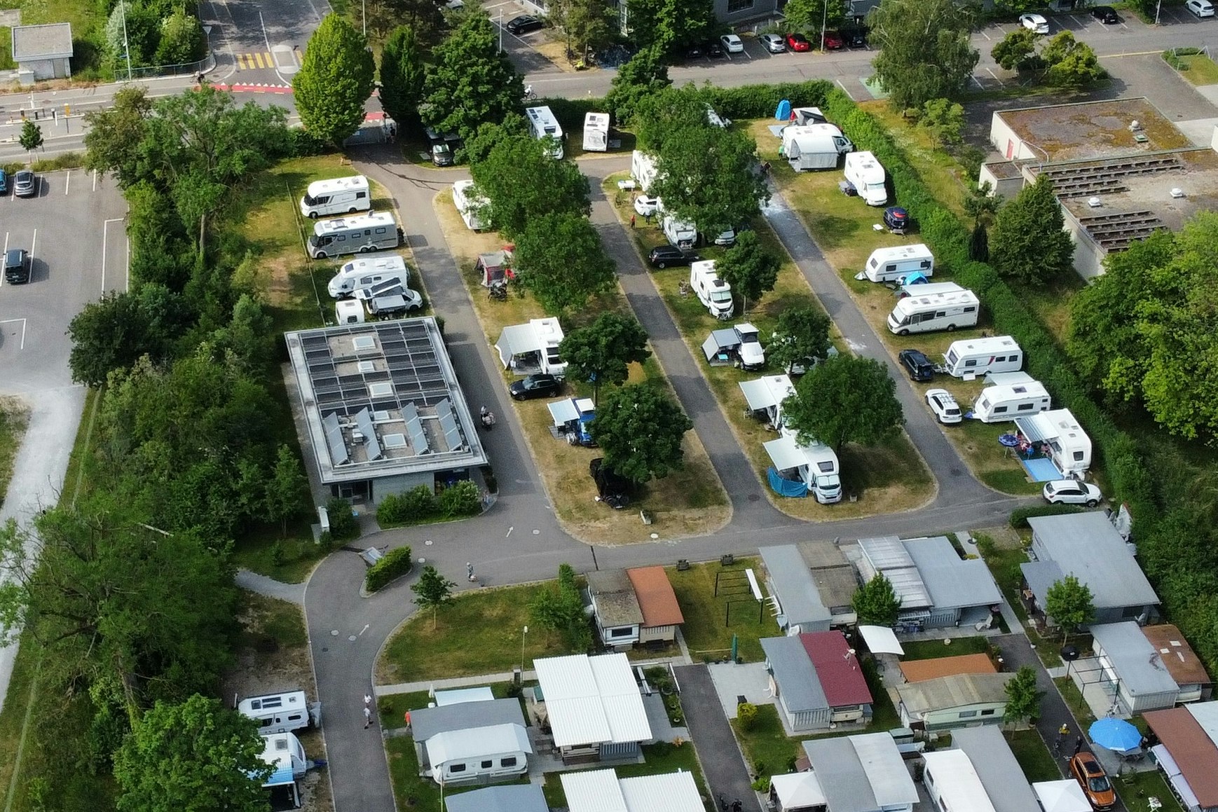 Camping Fischerhaus  - Luftaufnahme des Campingplatzes