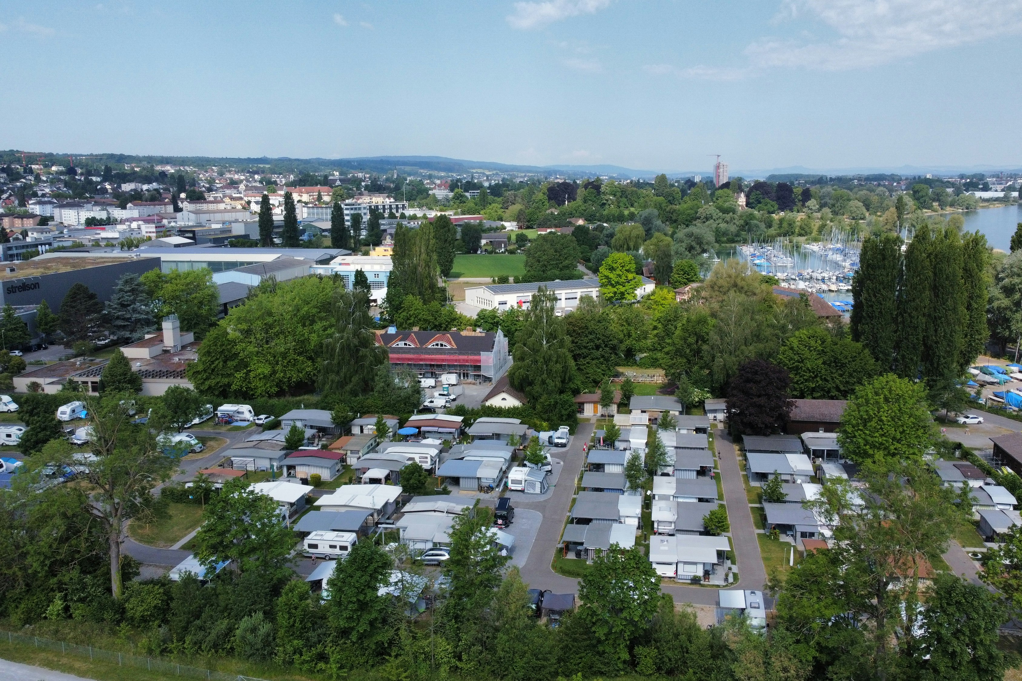 Camping Fischerhaus - Luftaufnahme des Campingplatzes