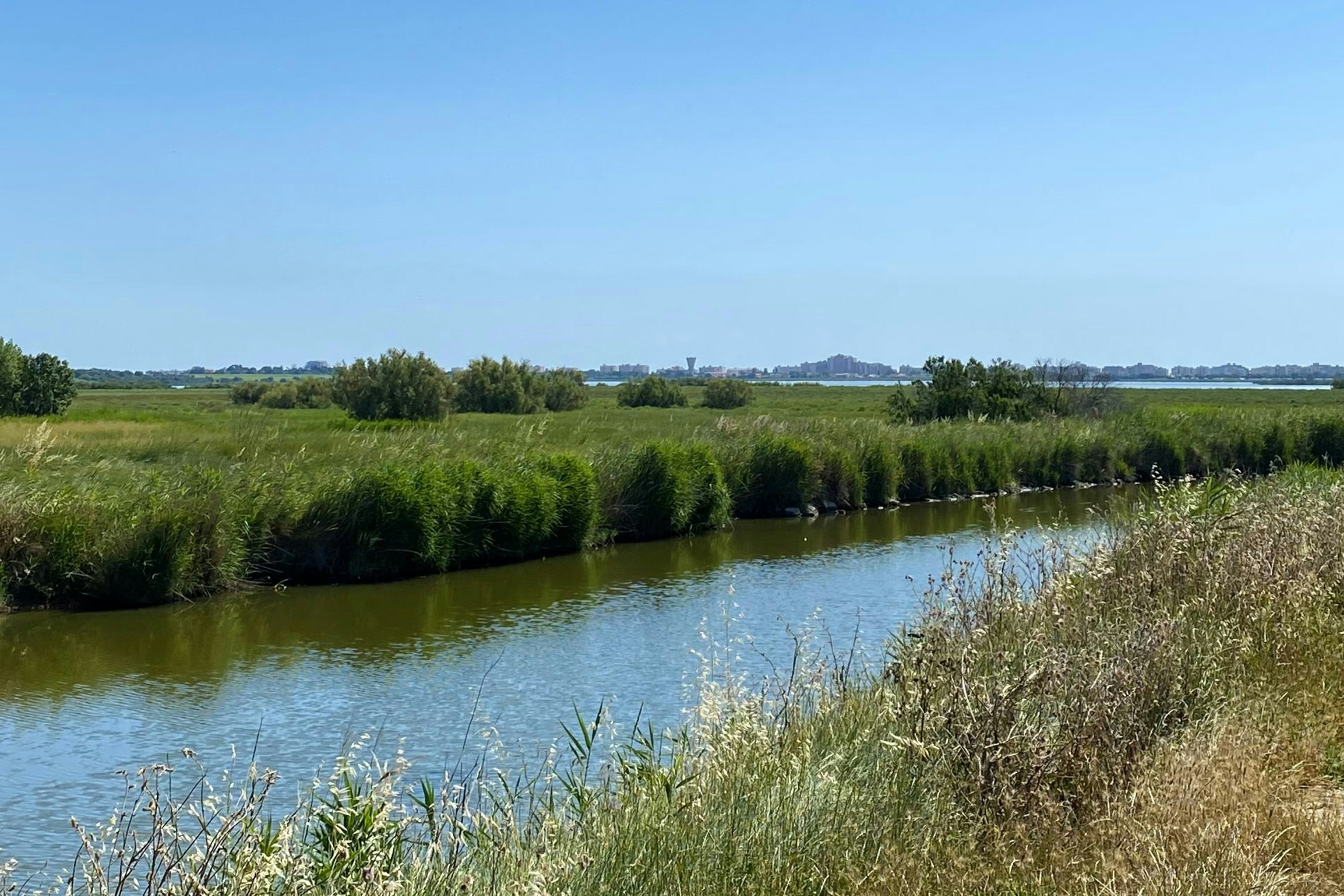 Camping Les Flamants Roses - Blick auf den Bach am Campingplatz