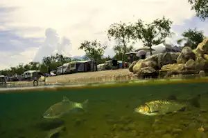 Camping Fleiola - Stellplätze am Strand auf dem Campingplatz