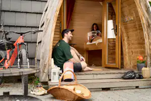 Camping Flims - Mobilheim-Pod auf dem Campingplatz
