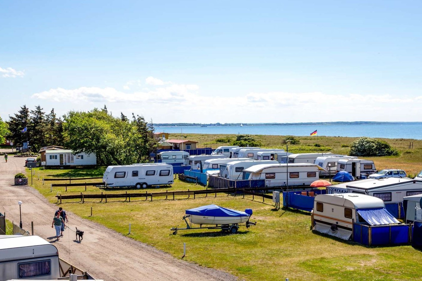 Camping Flügger Strand - Wohnmobil- und  Wohnwagenstellplätze mit Blick auf die Ostsee