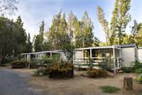 Camping Flumendosa - Mobilheimen mit Veranda im Grünen auf dem Campingplatz
