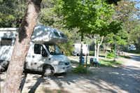 Camping Fontemaggio  -  Wohnwagen- und Zeltstellplatz vom Campingplatz zwischen Bäumen