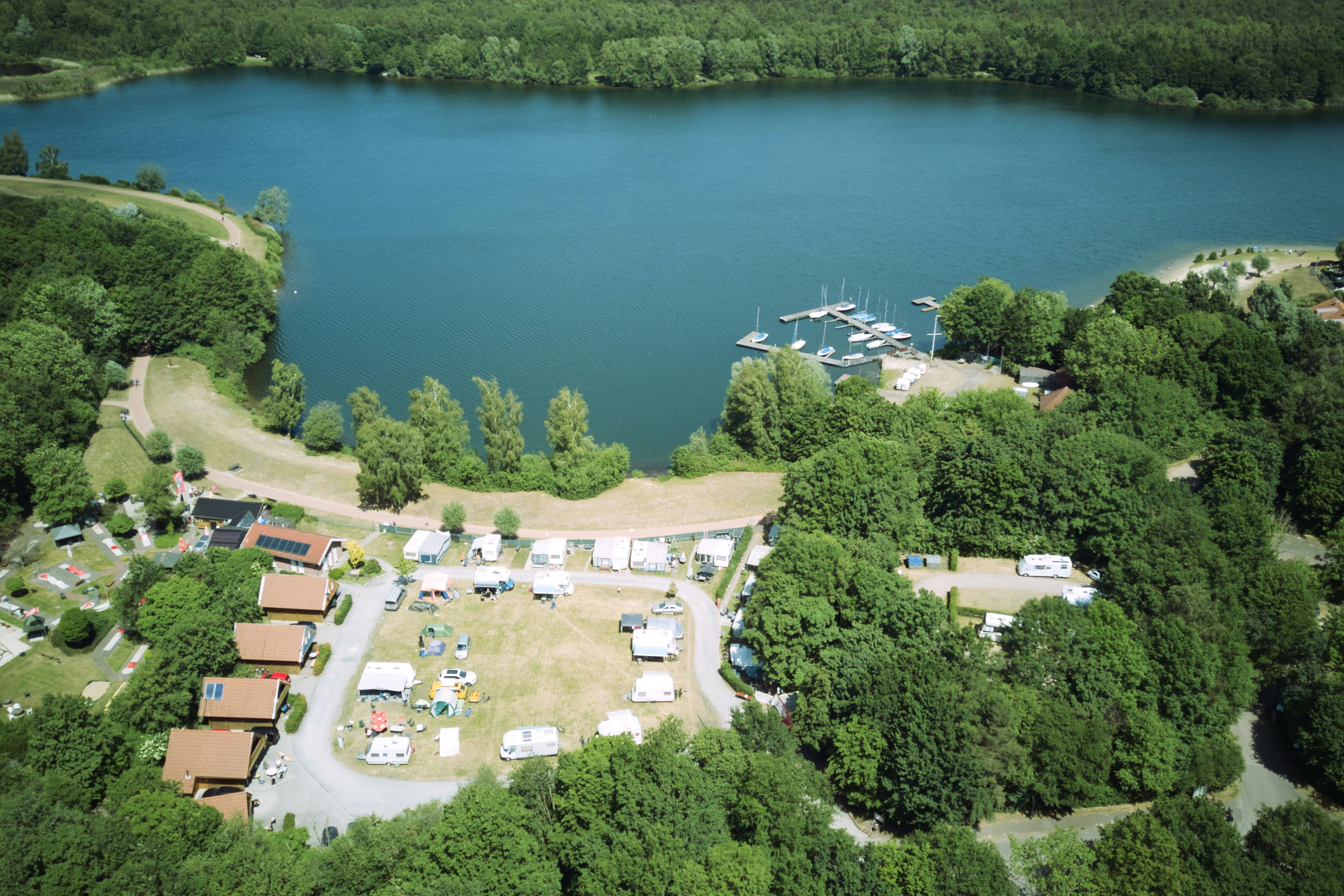 Camping- & Freizeitanlage Dreiländersee  - Campingplatz aus der Vogelperspektive