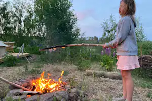 Camping Fristad - Lagerfeuer auf dem Campingplatz