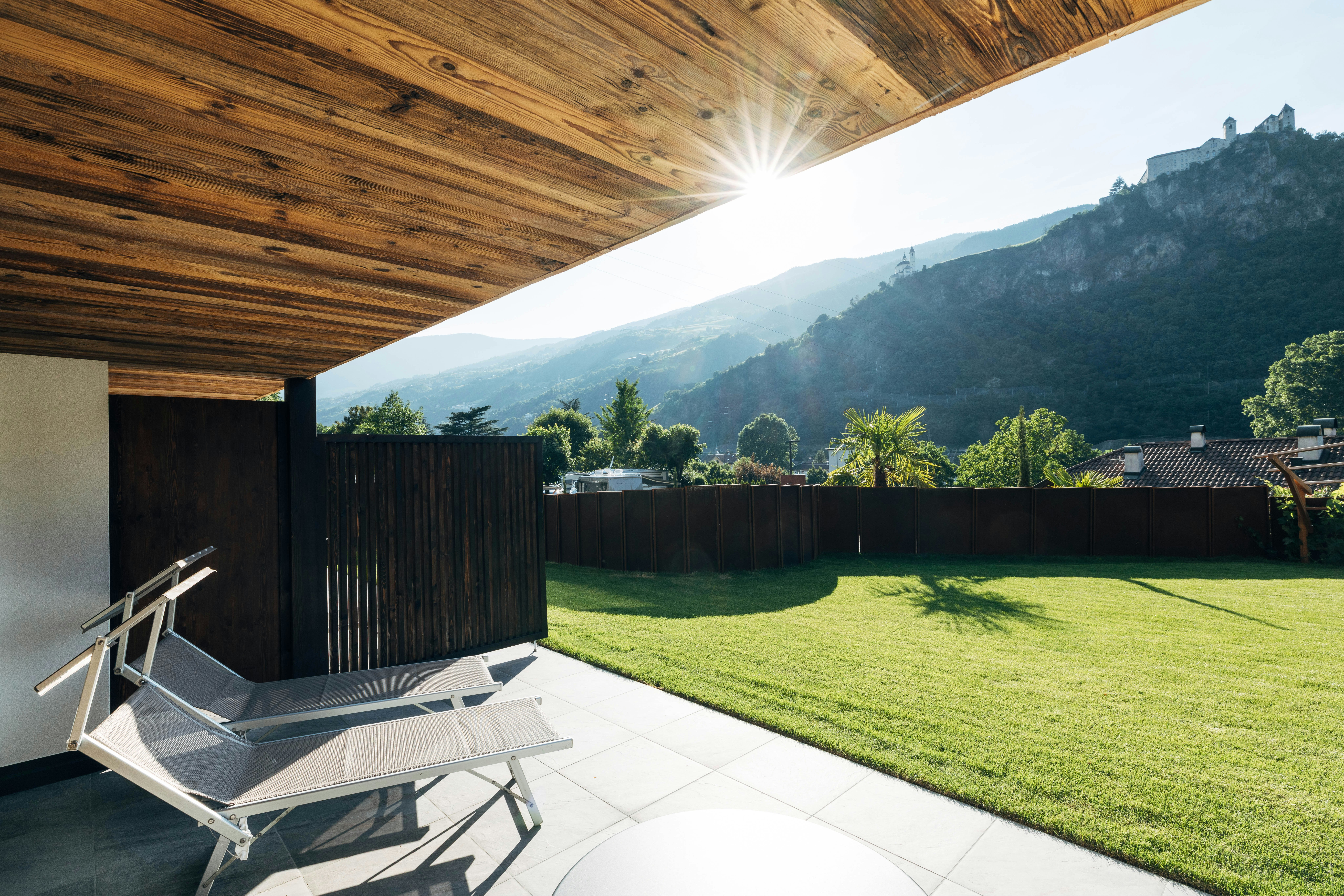 Ansitz Gamp  - Mobilheim mit Terrasse auf dem Campingplatz
