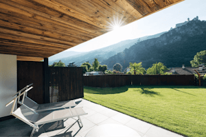 Ansitz Gamp - Mobilheim mit Terrasse auf dem Campingplatz