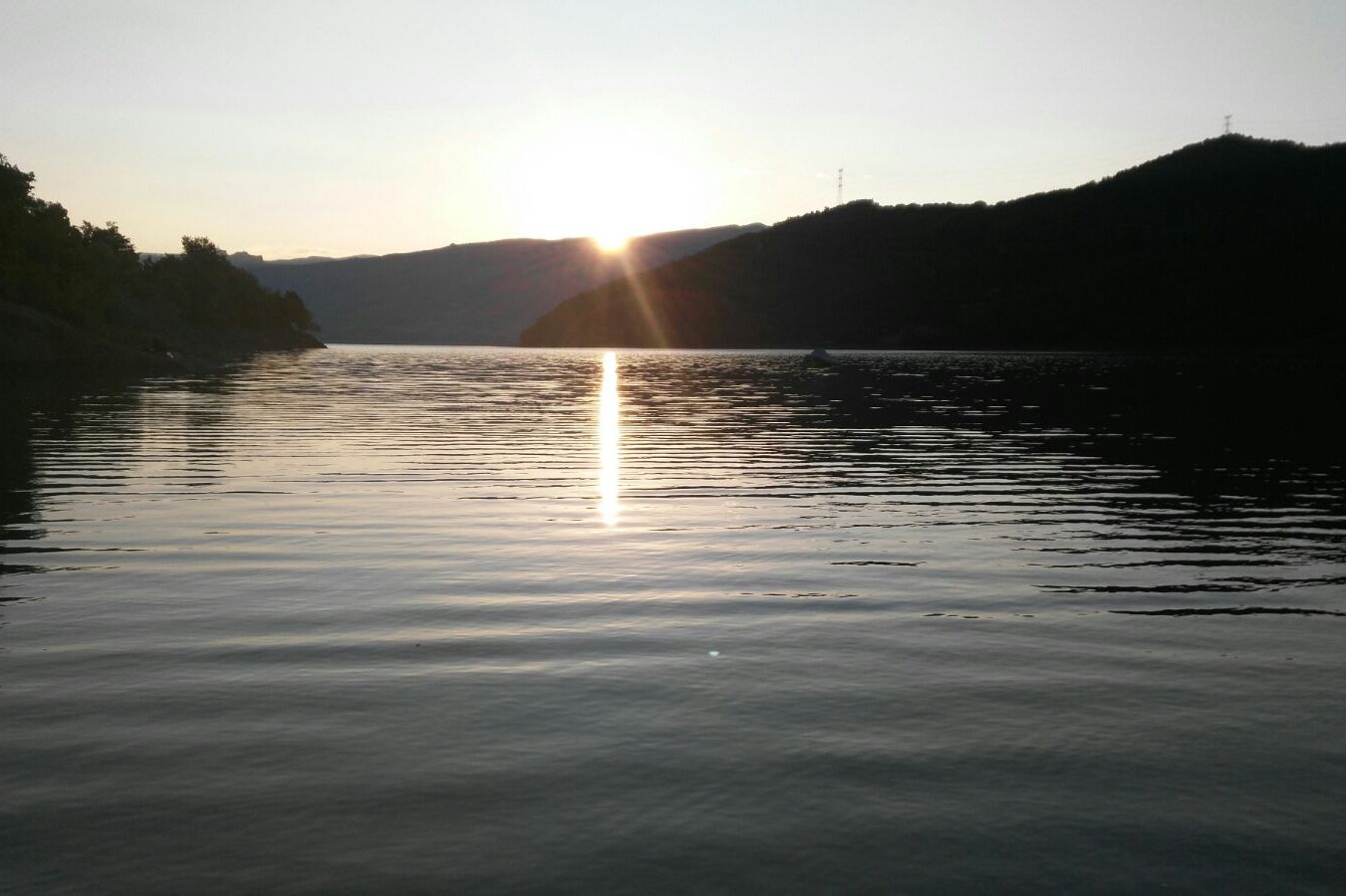 Camping Gaset - Sonnenuntergang über dem Wasser