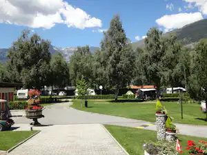 Camping Gemmi Agarn - Eingang auf dem Campingplatz