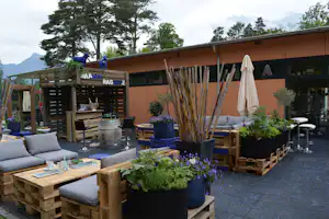Camping Giessenpark - Terrasse vom Restaurant