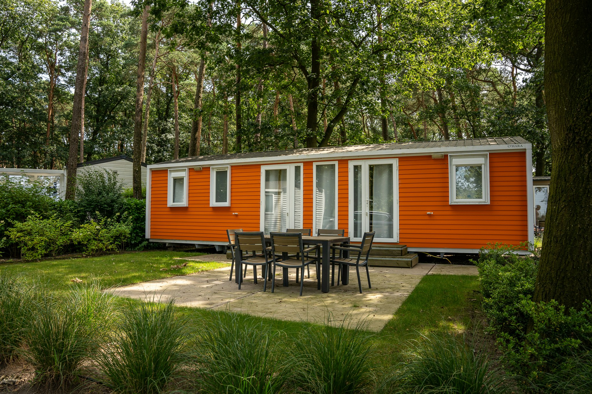 Familiepark Goolderheide  - Mobilheim mit Terrasse auf dem Campingplatz