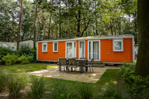 Familiepark Goolderheide - Mobilheim mit Terrasse auf dem Campingplatz