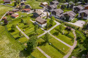 Camping Grächbiel - Luftaufnahme des Campingplatzes