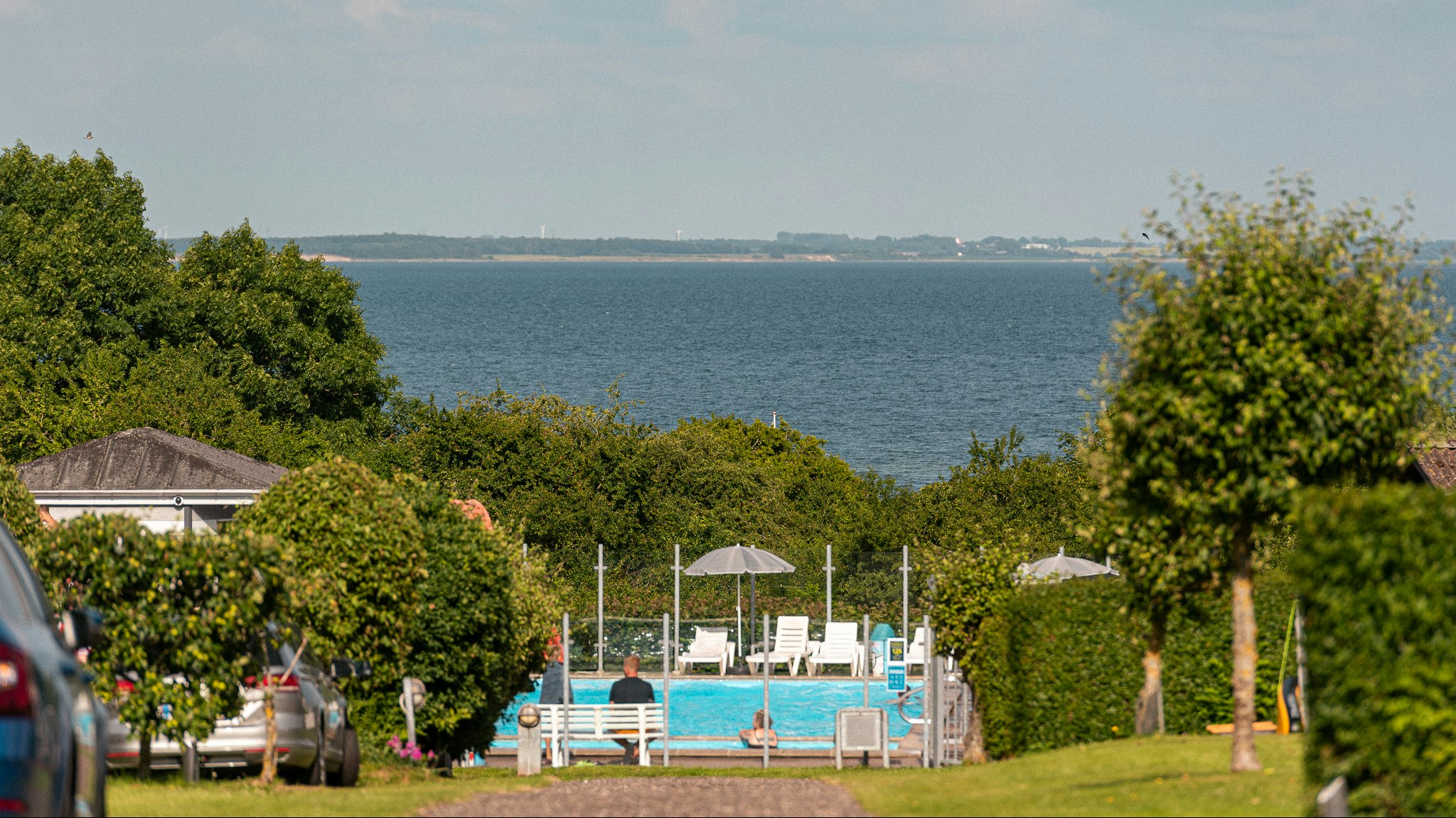 Camping Grønninghoved Strand - Aussicht auf das Meer vom Campingplatz aus