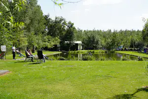 Camping Groeneveld - Wiese mit See auf dem Campingplatz