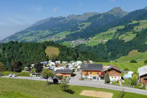 Camping Grosswalsertal - Luftaufnahme des Campingplatzes
