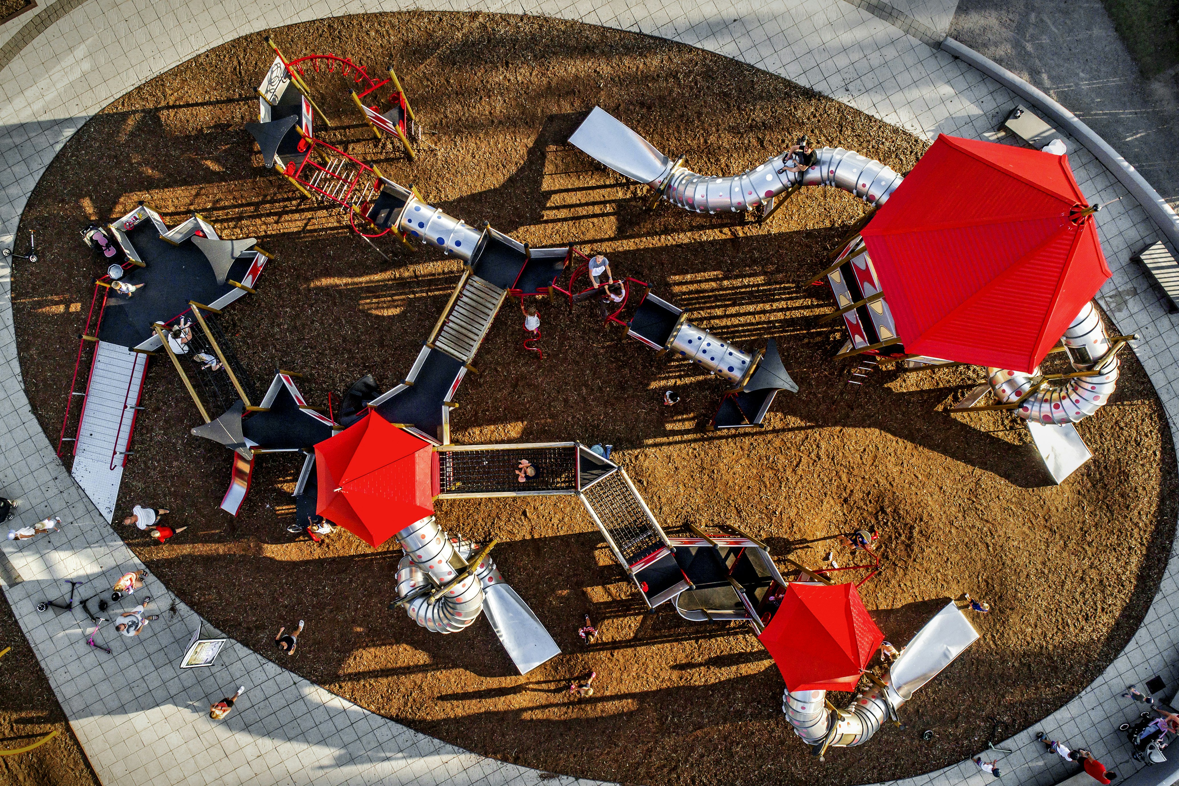 Camping Gustavsvik - Blick auf den Kinderspielplatz aus der Vogelperspektive