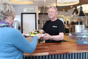 Hedebo Strand Camping - Speisen aus dem Restaurant des Campingplatzes