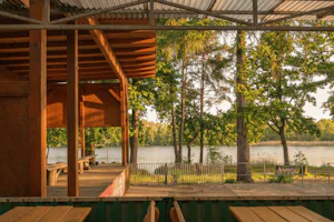 Camping Heideblick - Mobilheim mit Terrasse auf dem Campingplatz