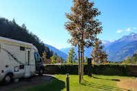 Camping Hermitage - Wohnwagen mit Blick auf die Alpes  