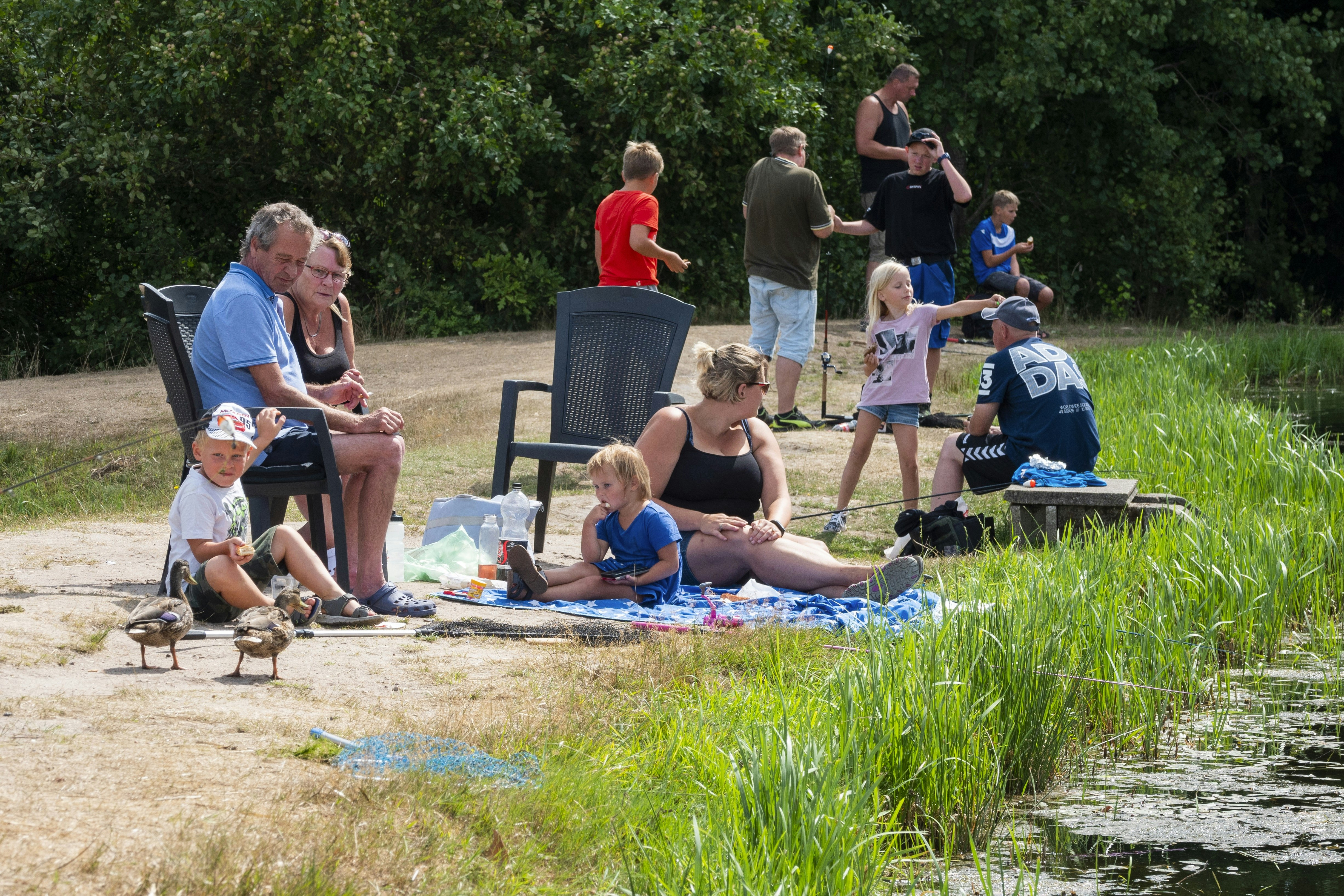 Camping Hessellund Sø - campende Familien am See