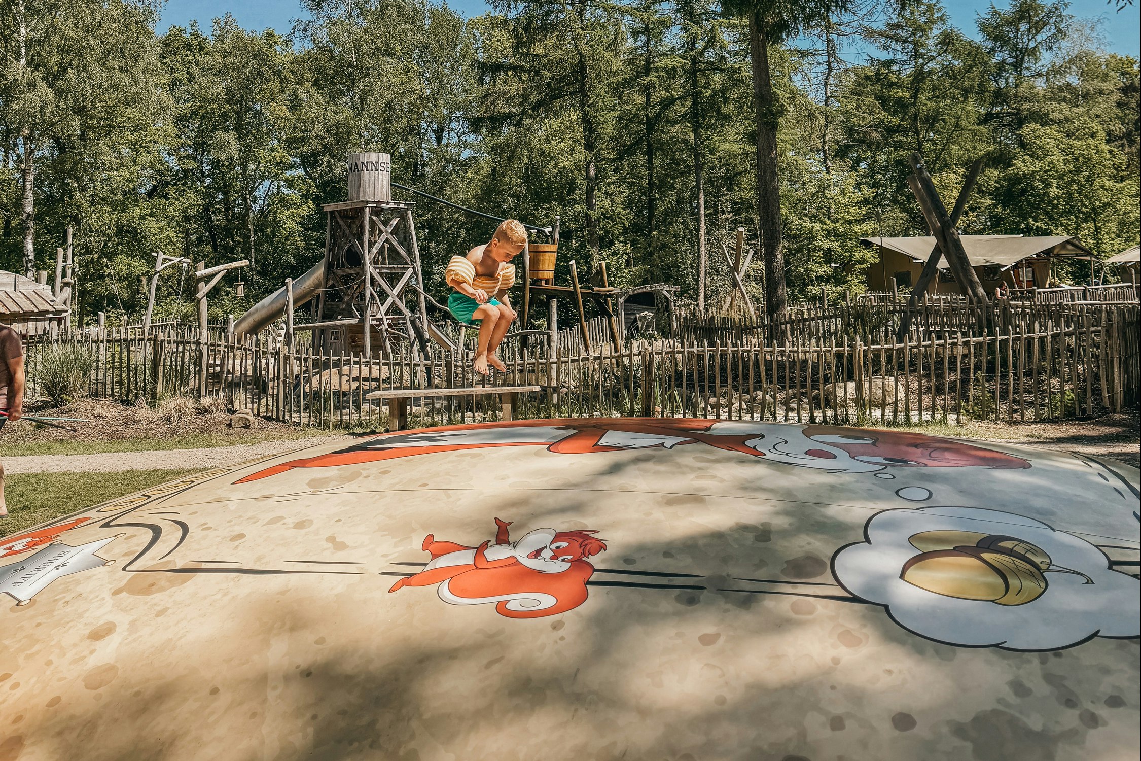 Camping het Horstmannsbos - Sprungkissen auf dem Campingplatz