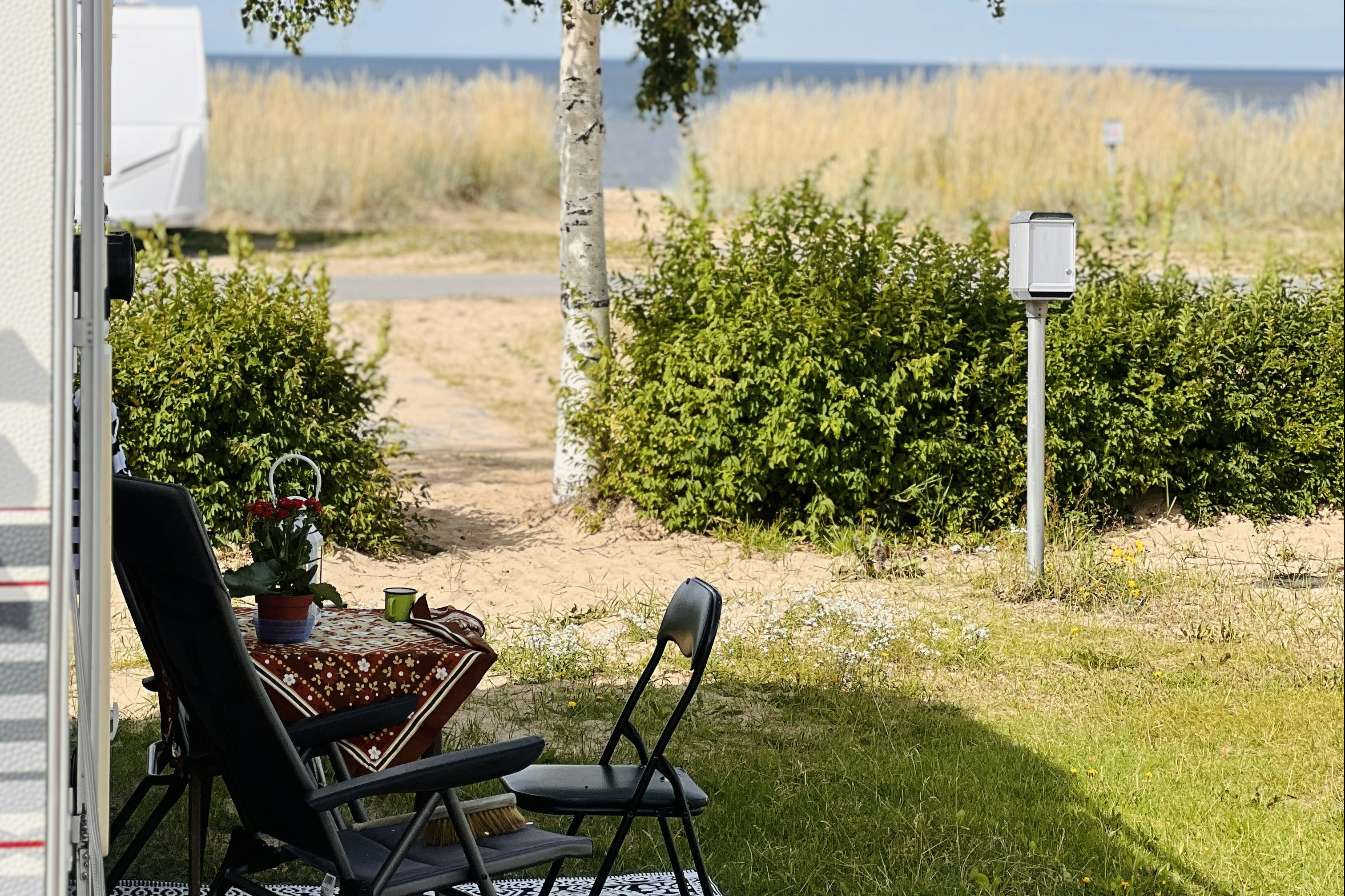 Top Camping Kalajoki  Camping Hiekkasärkät - Standplatz direkt am Meer