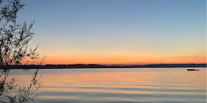 Camping Hirth - Sonnenuntergang über dem Campingplatz